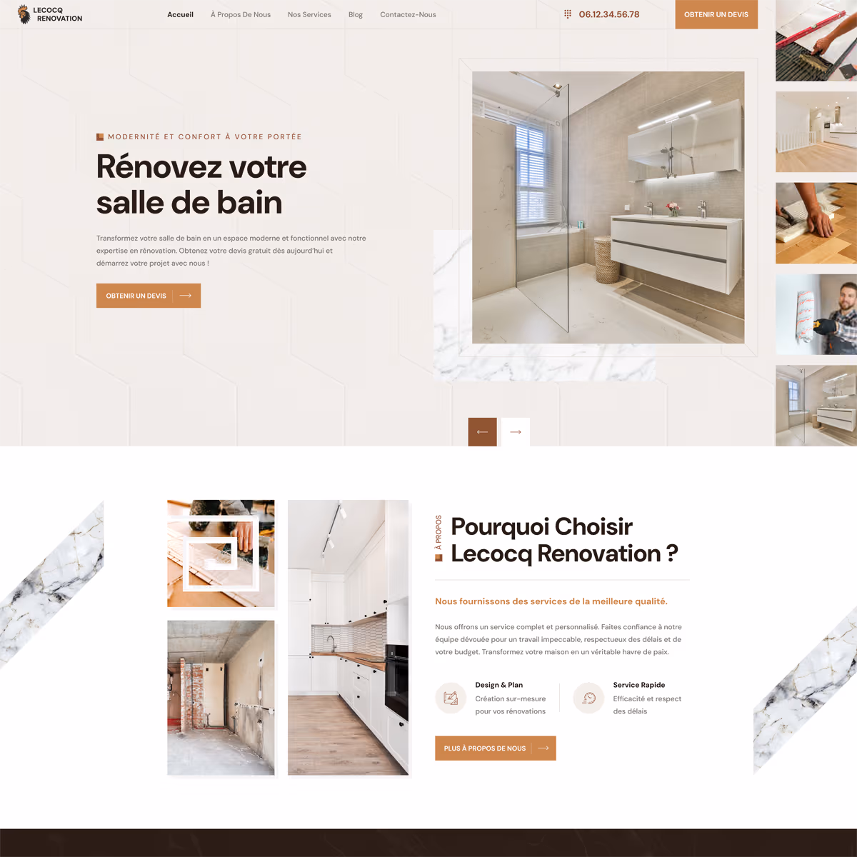 Lecocq Rénovation - Design corporate UI/UX